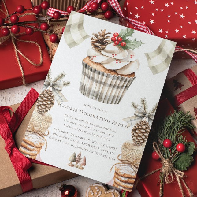 Christmas Cookie Decorating Party Simple Invitation (Creator Uploaded)