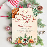 Christmas Cookie Exchange Baking Spirits Bright  Invitation<br><div class="desc">Christmas Cookie Exchange Baking Spirits Bright Invitation</div>