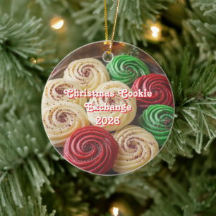 Christmas Cookie Exchange Ceramic Ornament