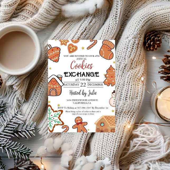 Christmas Cookie Exchange Christmas Party  Invitation (Creator Uploaded)
