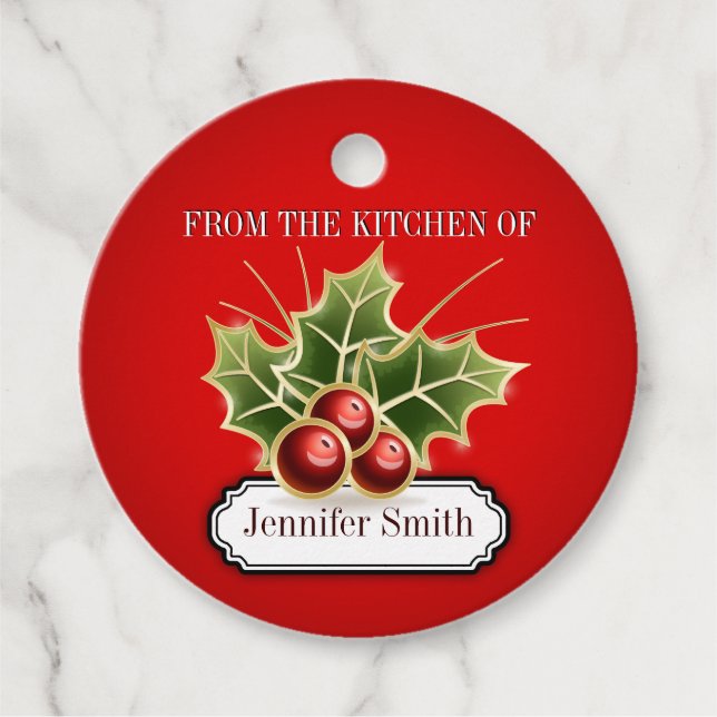 Christmas Cookie Exchange Double sided Baking Tag (Front)