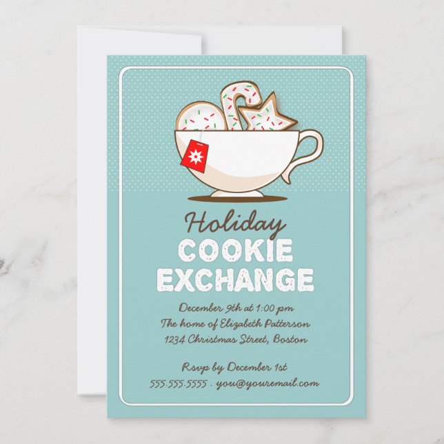 Christmas Cookie Exchange Fête Invitation (Devant)