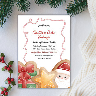 Christmas Cookie Exchange Holiday Friends Party  Invitation