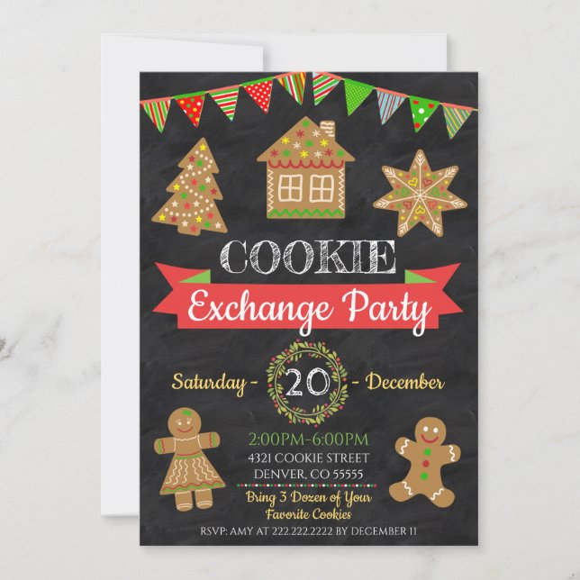 Christmas Cookie Exchange Invitation (Front)