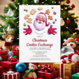 Christmas Cookie Exchange Invitation Card Festive