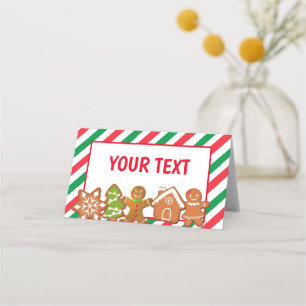 Christmas Cookie Exchange Party Food Tents Place Card
