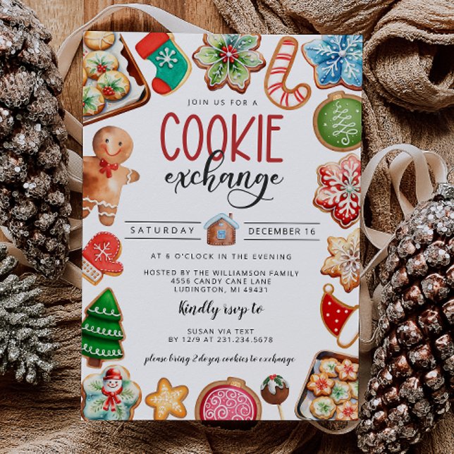 Christmas Cookie Exchange Party Invitation (Christmas Cookie Exchange Party Invitation)