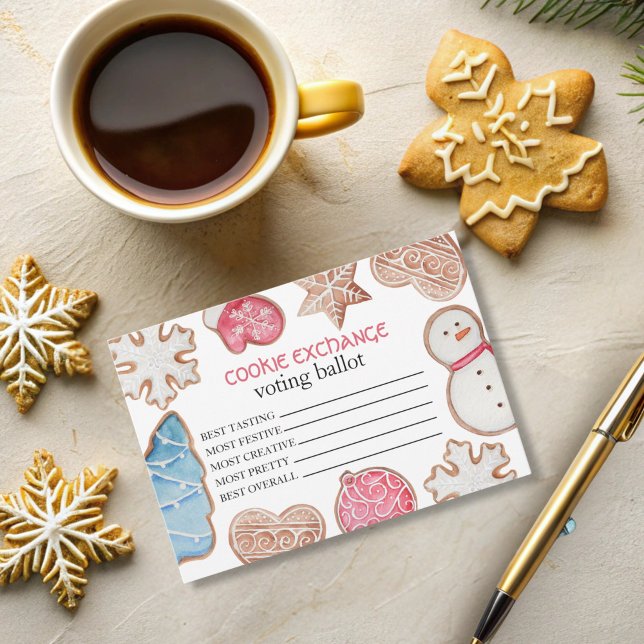 Christmas Cookie Exchange Voting  Thank You Card (Creator Uploaded)