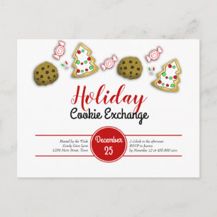 Christmas Cookie Exchange Whimsical Postcard