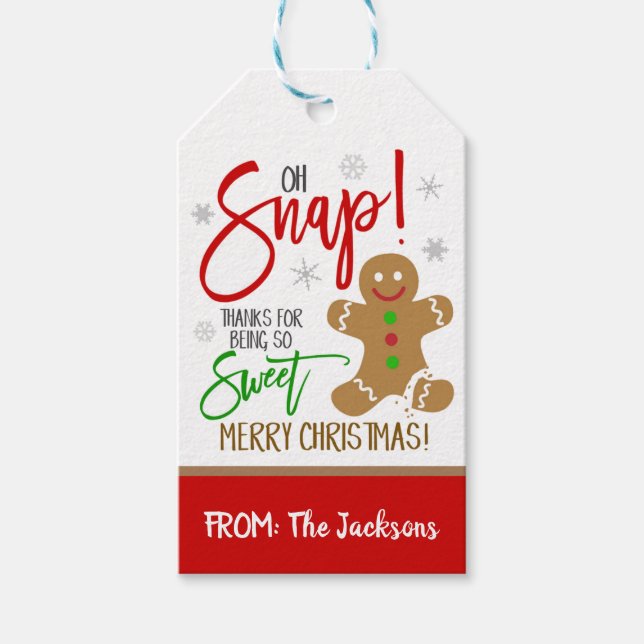 Christmas Cookie Gift Tag (Front)