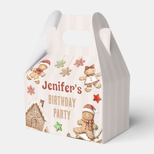  Christmas Cookie Gingerbread Birthday Favor Box