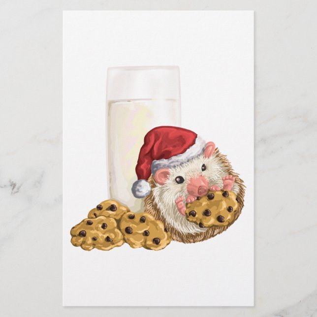 Christmas Cookie Hog Stationery (Front)