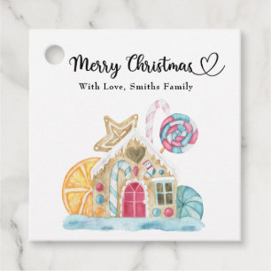 Christmas cookie house - Merry Christmas Favour Tags