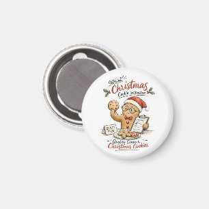 Christmas Cookie Inspector Watercolor Magnet