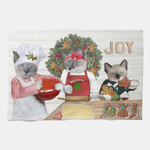 Christmas Cookie Kitten Kitchen Towel