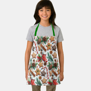 Christmas Cookie Pattern Kids  Apron