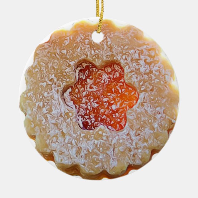 Christmas Cookie Realistic Food Christmas Ceramic Ornament (Front)