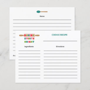 Christmas Cookie Recipe Card
