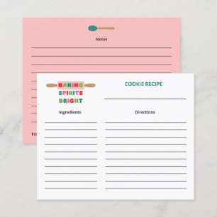Christmas Cookie Recipe Card