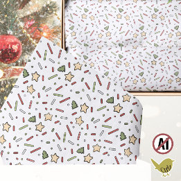  Christmas Cookie Sprinkles Festive  Tissue Paper