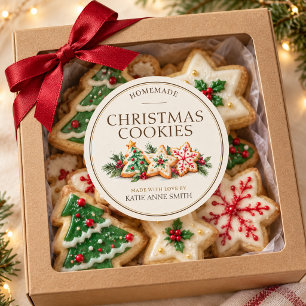Christmas Cookie Stickers Personalized Homemade