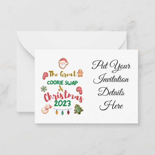 Christmas Cookie Swap 2023 Invitation (Front)