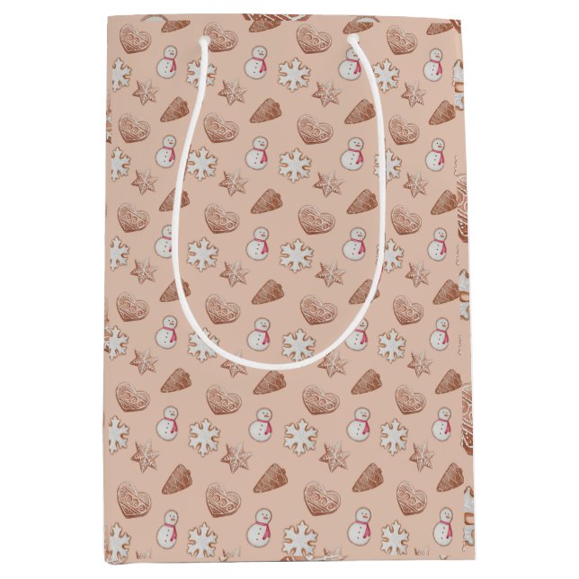 Christmas Cookie Swap Exchange  Medium Gift Bag (Front)