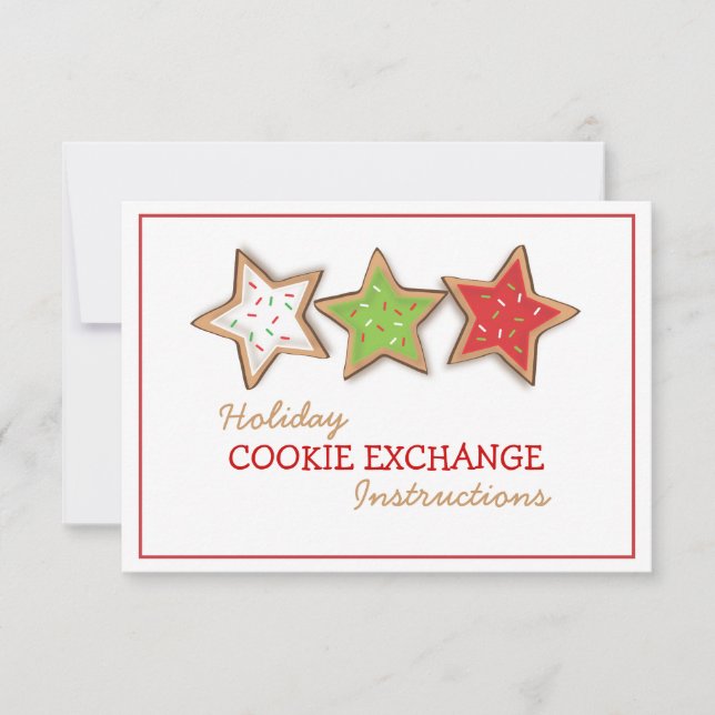 Christmas Cookie Swap Holiday Invitation (Front)