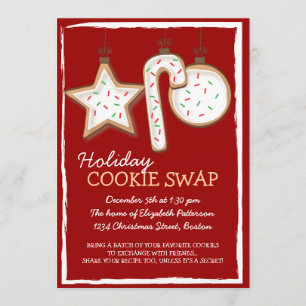 Christmas Cookie Swap Holiday Invitation