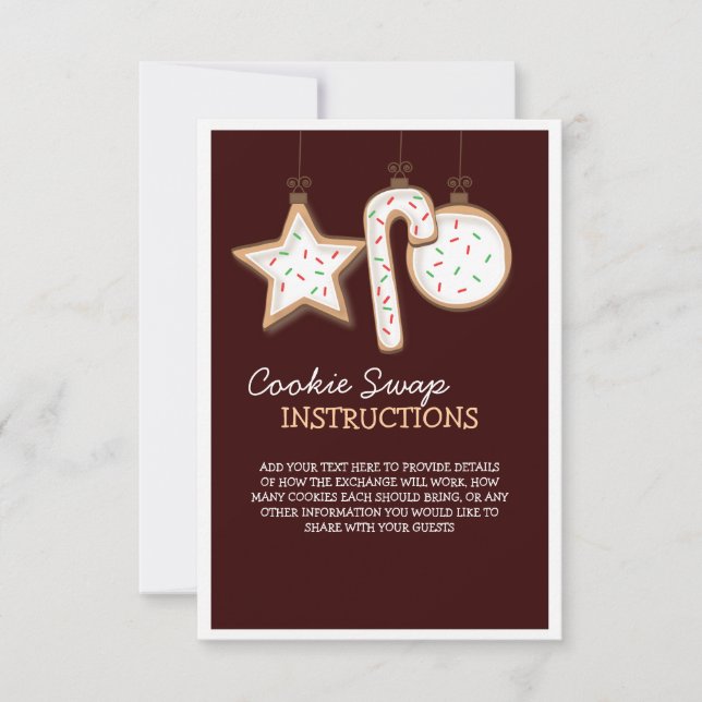 Christmas Cookie Swap Instruction Card (Front)