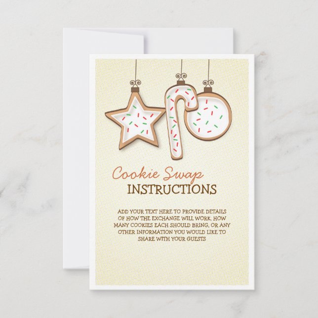 Christmas Cookie Swap Instruction Card (Front)