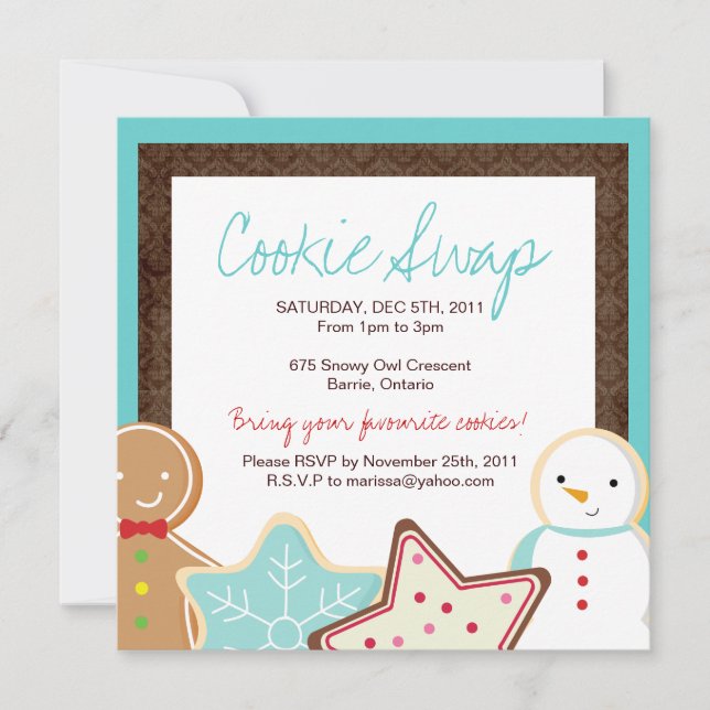 Christmas Cookie Swap invitation (Front)