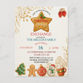 Christmas Cookie Swap Invitation – Holiday Baking 