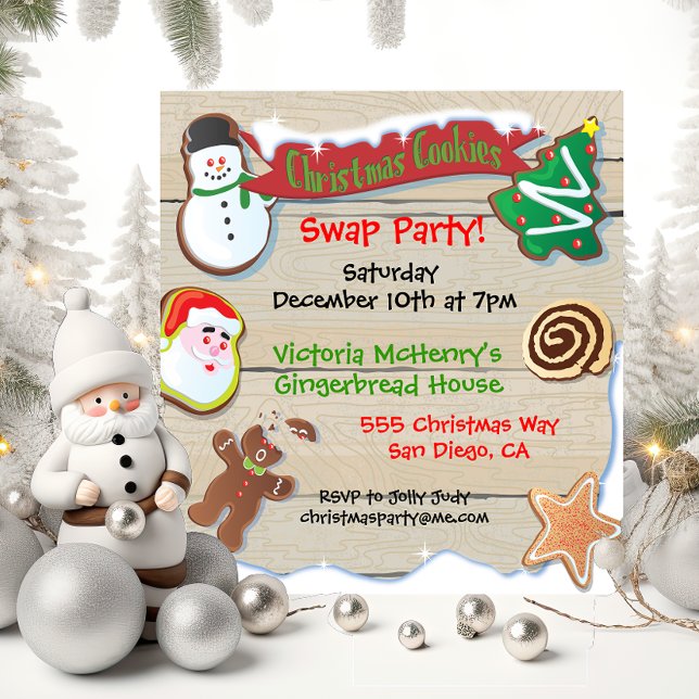 Christmas Cookie Swap Party Invitation (Creator Uploaded)