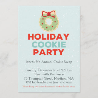 Christmas Cookie Swap Party Invitation