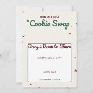 Christmas Cookie Swap Party Invitation