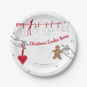 Christmas Cookie Swap Party Paper Plate
