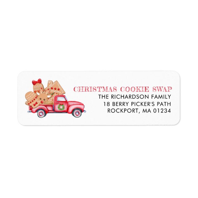 Christmas Cookie Swap Red Truck (Front)