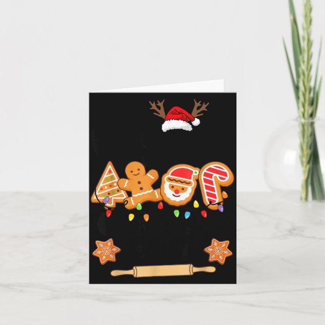 Christmas Cookie Tester Family Baking Team Cookie  Card (Front)