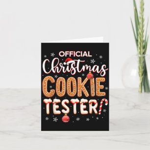 Christmas Cookie Tester Taster Baking Crew Toddle  Card