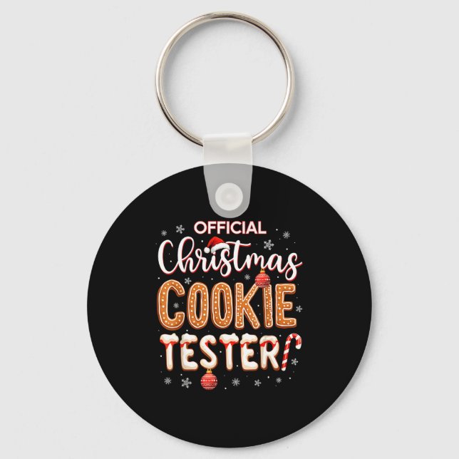 Christmas Cookie Tester Taster Baking Crew Toddle  Keychain (Front)