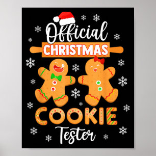 Christmas Cookie Tester Taster Baking Crew Toddle Poster