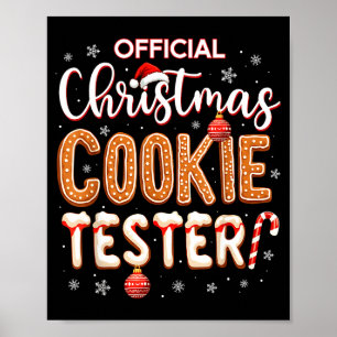 Christmas Cookie Tester Taster Baking Crew Toddle Poster
