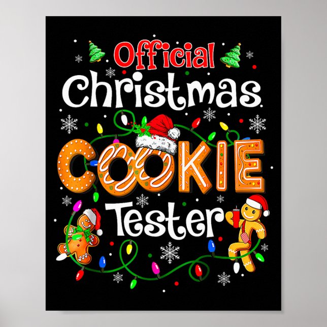 Christmas Cookie Tester Taster Baking Crew Toddle  Poster (Front)