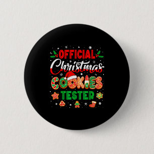 Christmas Cookie Tester Taster Baking Crew Toddler 2 Inch Round Button