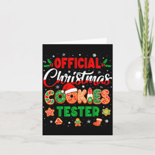 Christmas Cookie Tester Taster Baking Crew Toddler Card