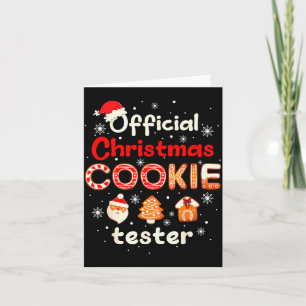 Christmas Cookie Tester Taster Baking Crew Toddler Card