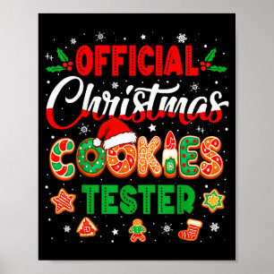 Christmas Cookie Tester Taster Baking Crew Toddler Poster