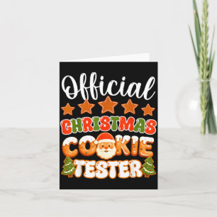 Christmas Cookie Tester Taster Funny Family Baking Card