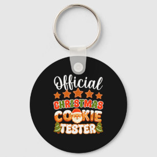 Christmas Cookie Tester Taster Funny Family Baking Keychain
